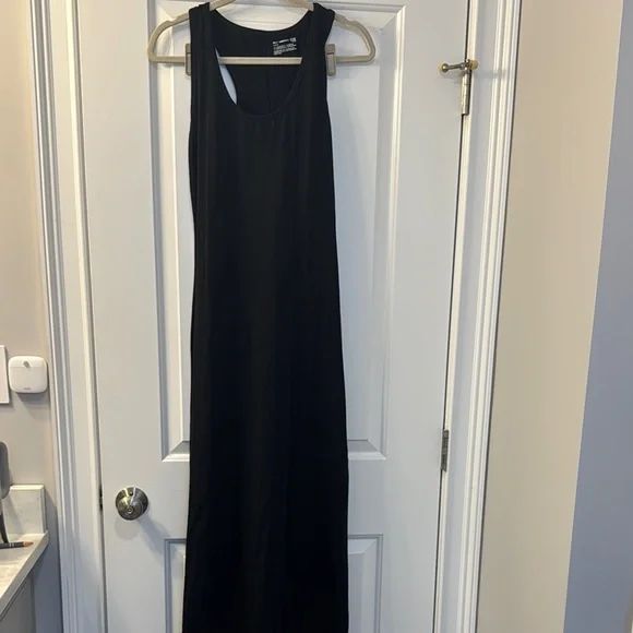 Pact Organic Cotton Black Maxi Dress Large - Picture 1 of 1